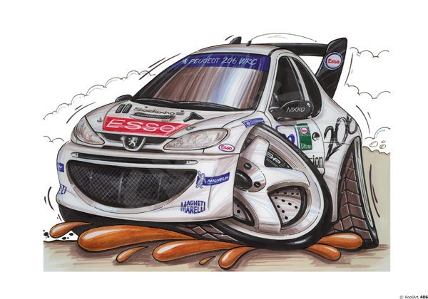 Peugeot 206 WRC '99 Esso Livery - Kartoons
