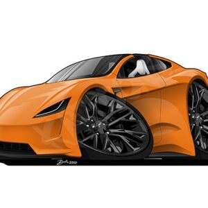Tesla Roadster Orange